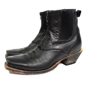 Twisted X Steppin Out Gore Women 9B Black Leather Chelsea Ankle Boots Western